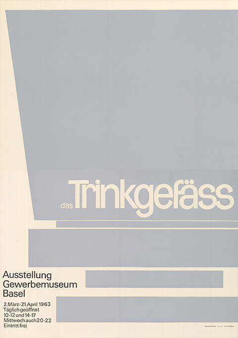 Das Trinkgefäss, Gewerbemuseum Basel