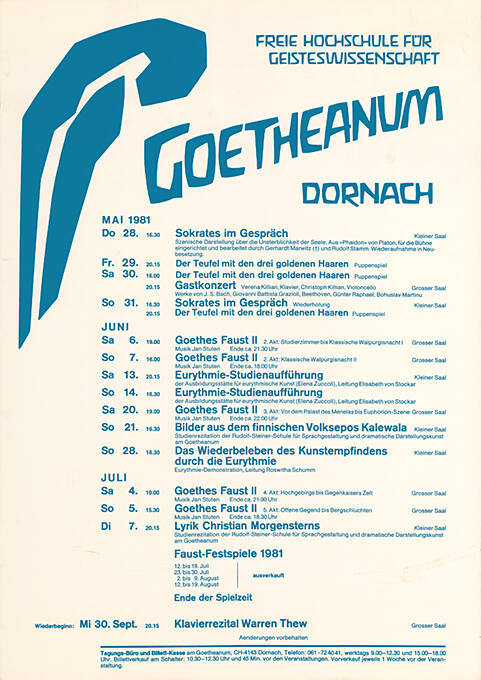 Goetheanum – Freie Hochschule für Geisteswissenschaft, Dornach