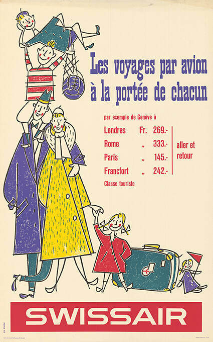 Les voyages par avion à la portée de chacun, Swissair