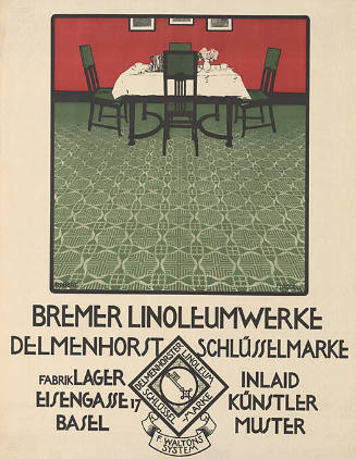 Bremer Linoleumwerke, Delmenhorst, Schlüsselmarke, Fabriklager Basel