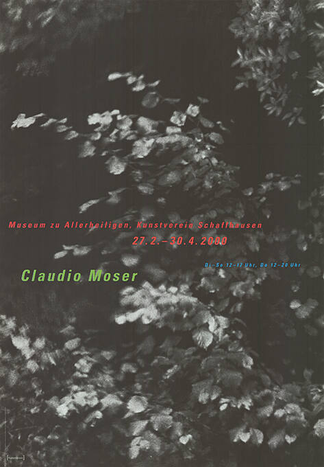 Claudia Moser, Museum zu Allerheiligen, Kunstverein Schaffhausen