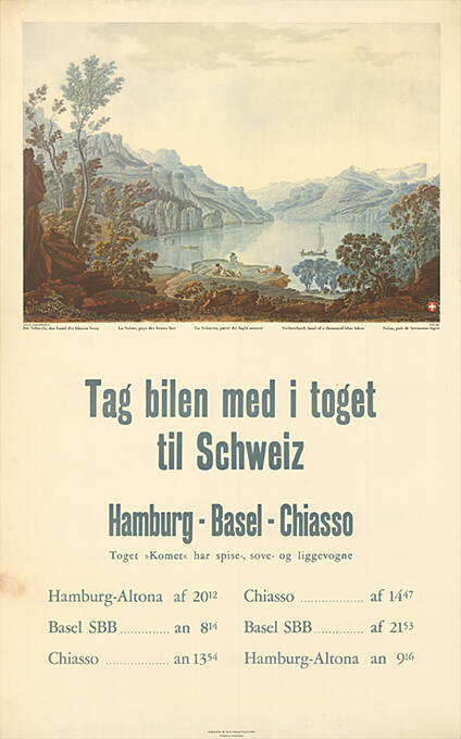 Tag bilen med i toget til Schweiz, Hamburg – Basel – Chiasso