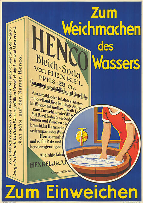 Henco, Zum Weichmachen des Wassers, Zum Einweichen