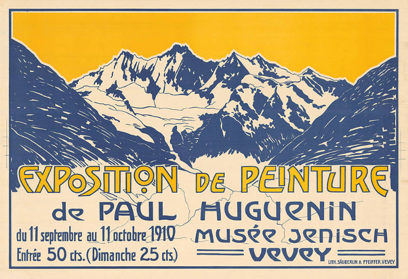 Exposition de Peinture de Paul Huguenin, Musée Jenisch Vevey