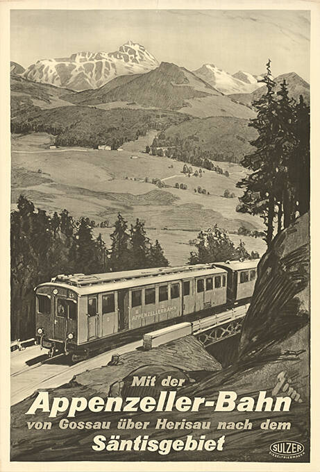 Mit der Appenzeller-Bahn von Gossau über Herisau nach dem Säntisgebiet