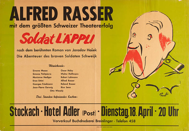 Soldat Läppli, Jaroslav Hasek, Alfred Rasser, Hotel Adler, Stockach