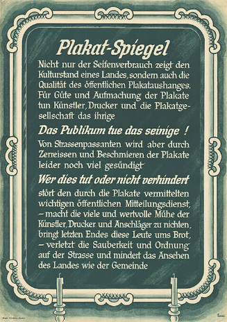 Plakat-Spiegel