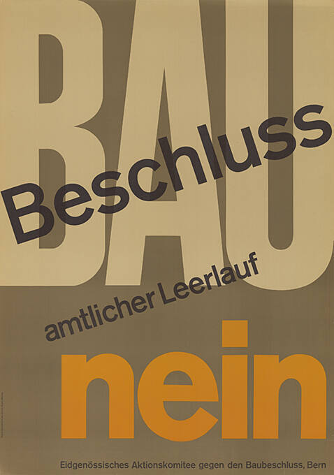 Baubeschluss, amtlicher Leerlauf, Nein
