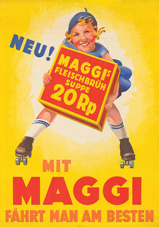 Neu! Maggi Fleischbrüh-Suppe, Mit Maggi fährt man am besten