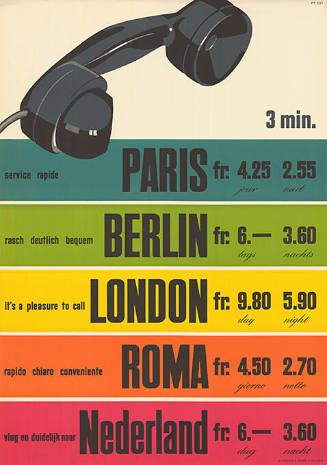 3 Min., Paris, London, Roma, Nederland