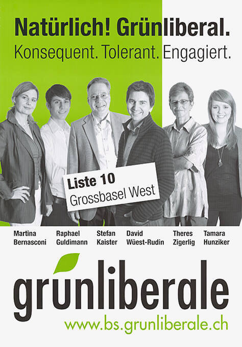 Natürlich! Grünliberal. Konsequent. Tolerant. Engagiert. Grünliberale