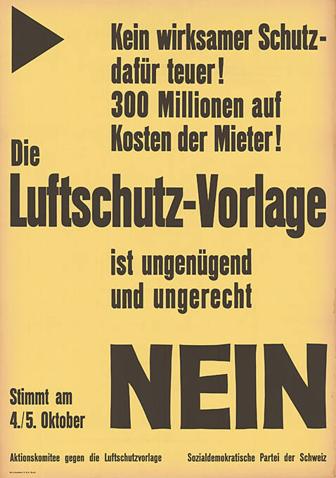 Luftschutz-Vorlage Nein