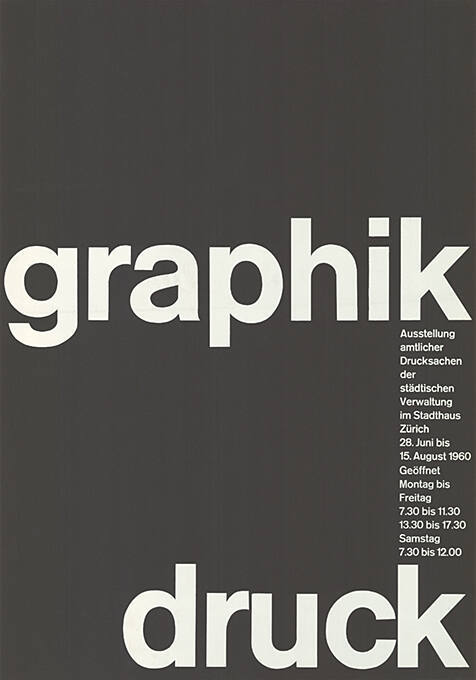 Graphik, Druck, Stadthaus Zürich