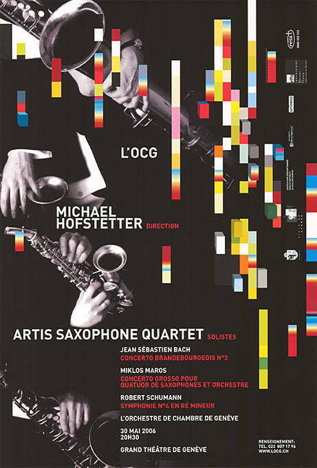 L’OCG, Michael Hofstetter, Artis Saxophone Quartet, Grand Théàtre de Genève