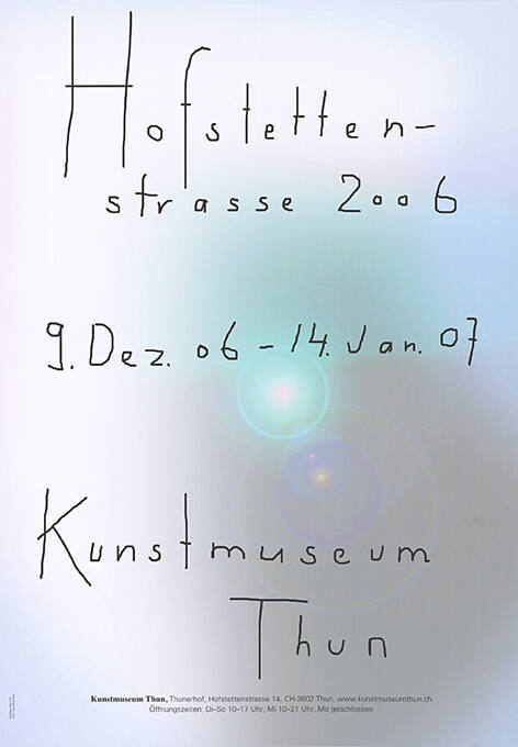 Hofstettenstrasse 2006, Kunstmuseum Thun