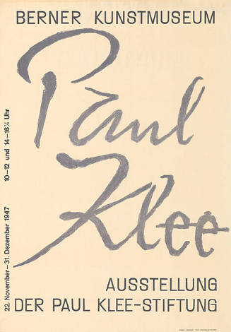 Paul Klee, Berner Kunstmuseum