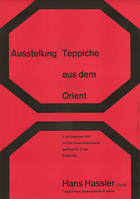 Ausstellung, Teppiche aus dem Orient, Hotel Kettenbrücke, Aarau, Hans Hassler