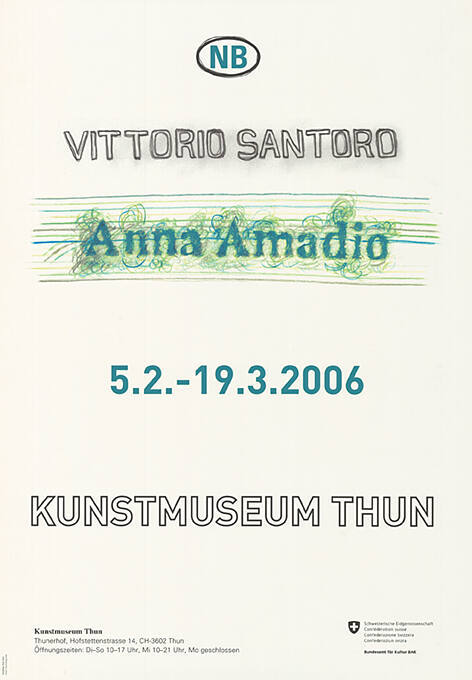 Vittorio Santoro, Anna Amadio, Kunstmuseum Thun