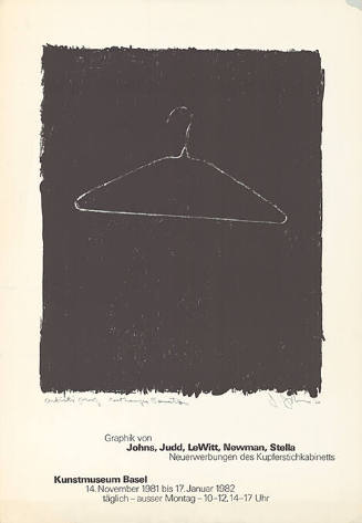 Graphik von Johns, Judd, LeWitt, Newman, Stella, Neuerwerbungen des Kupferstichkabinetts, Kunstmuseum Basel