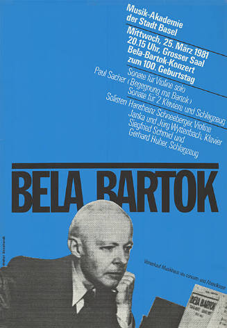 Béla Bartók, Musik-Akademie der Stadt Basel, Grosser Saal