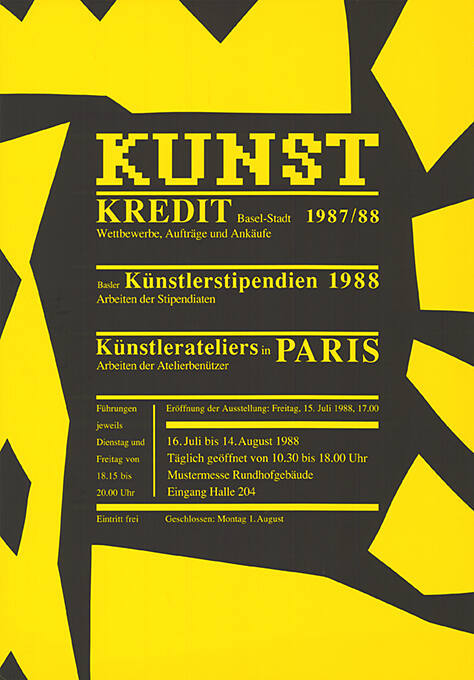 Kunstkredit Basel-Stadt 1987/88, Mustermesse Rundhofgebäude