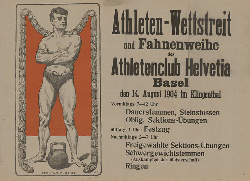 Athleten-Wettstreit und Fahnenweihe des Athletenclub Helvetia Basel, Klingenthal Basel