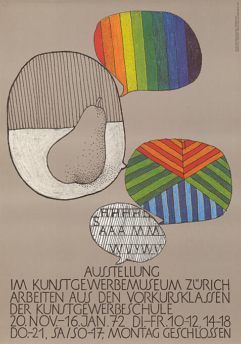 Arbeiten aus den Vorkursklassen der Kunstgewerbeschule, Kunstgewerbemuseum Zürich