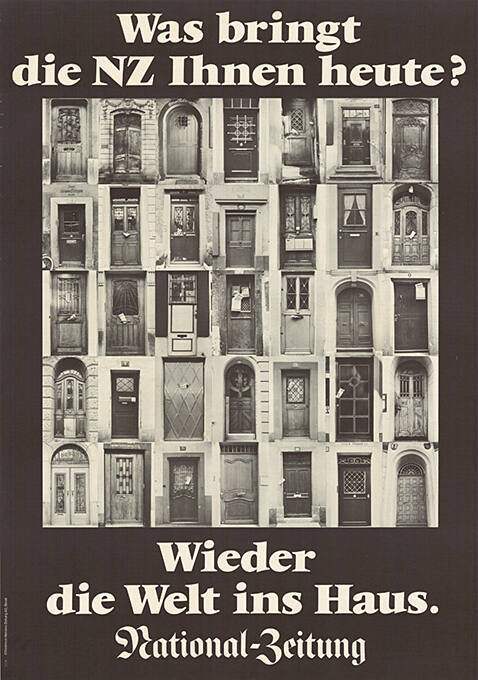 Was bringt die NZ Ihnen heute? Wieder die Welt ins Haus. National-Zeitung Basel