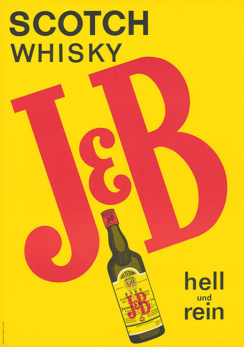 J&B Scotch Whisky, hell und rein