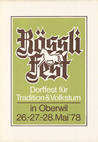 Rössli-Fest, Dorffest für Tradition & Volkstum in Oberwil