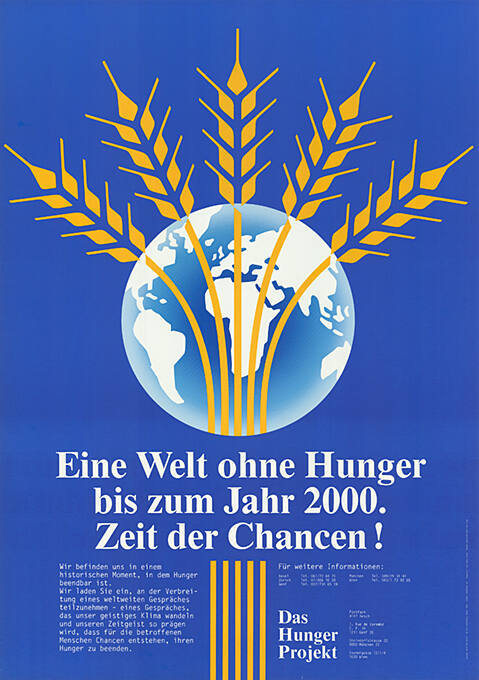 Eine Welt ohne Hunger bis zum Jahr 2000. Zeit der Chancen!