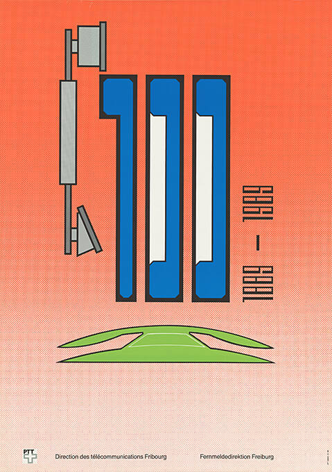 100, 1889–1989, PTT, Fernmeldedirektion Freiburg