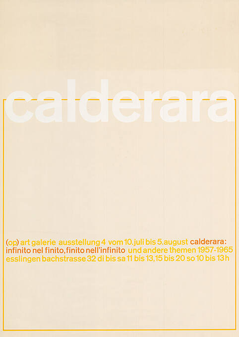 Calderara, (Op)Art Galerie, Esslingen