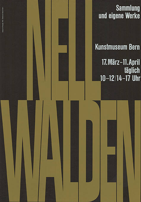 Nell Walden, Sammlung und eigene Werke, Kunstmuseum Bern