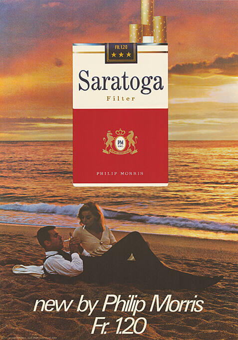 Saratoga, New by Philip Morris, Fr. 1.20