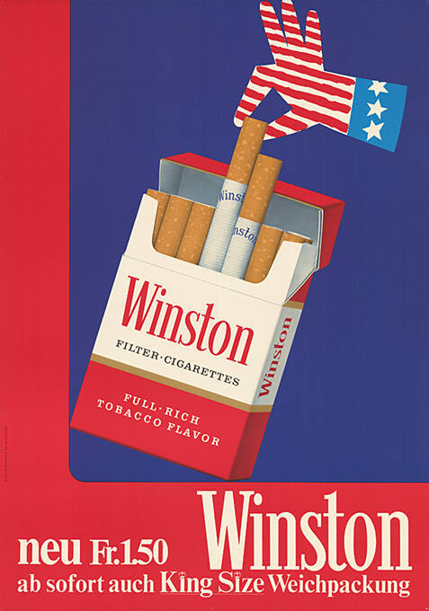 Winston, neu Fr. 1.50, ab sofort auch King Size Weichpackung