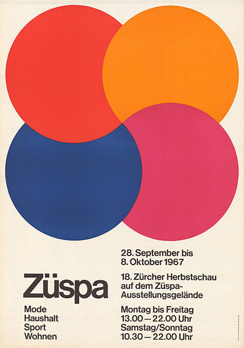 Züspa, 18. Zürcher Herbstschau, Ausstellungsgelände Zürich-Oerlikon