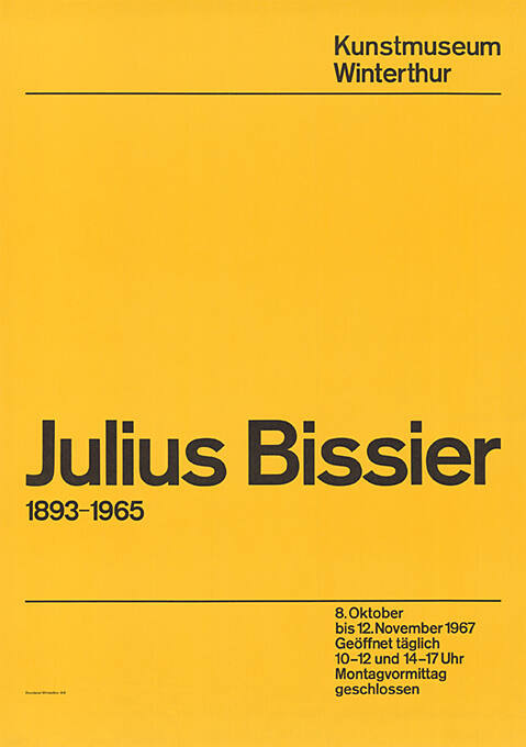 Julius Bissier 1893–1965, Kunstmuseum Winterthur