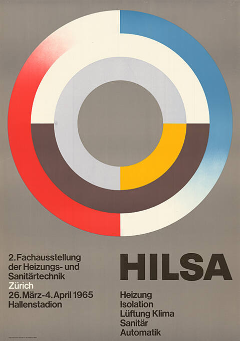 HILSA, 2. Fachausstellung der Heizungs- und Sanitärtechnik, Hallenstadion Zürich