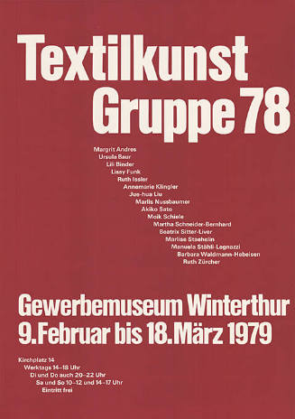 Textilkunst Gruppe 78, Gewerbemuseum Winterthur