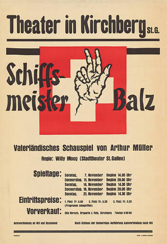 Schiffsmeister Balz, Arthur Müller, Theater in Kirchberg St. Gallen