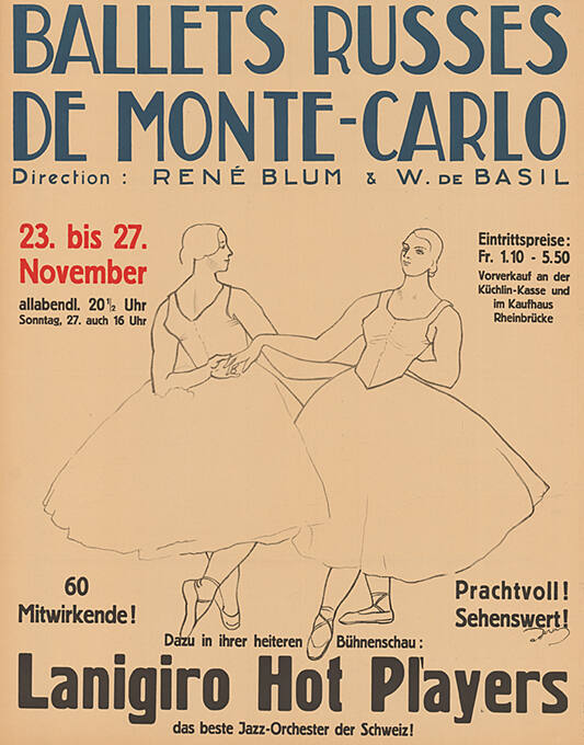 Ballets Russes de Monte-Carlo, Lanigiro Hot Players