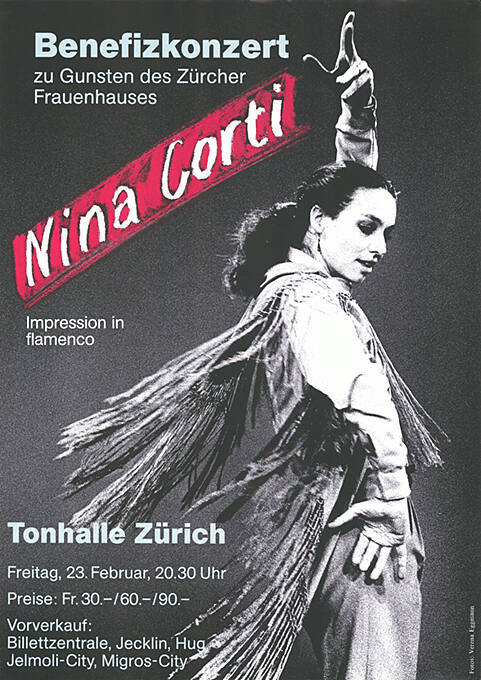 Benefizkonzert, zu Gunsten des Zürcher Frauenhauses, Nina Corti, Tonhalle Zürich