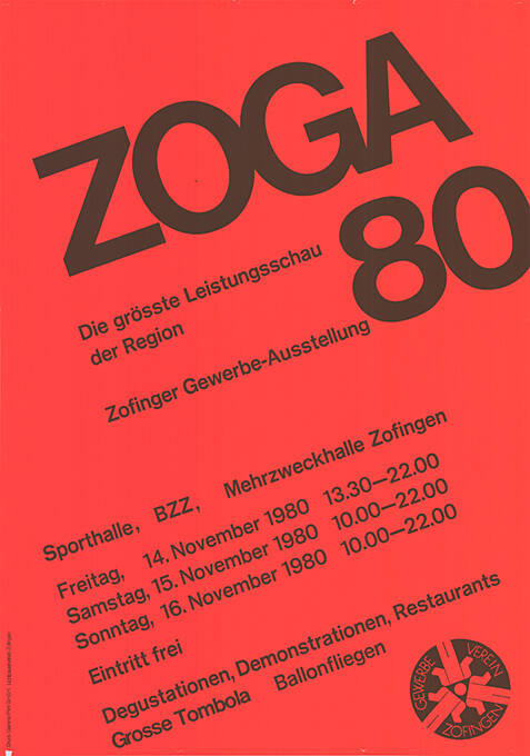 Zoga 80, Die grösste Leistungsschau der Region, Zofinger Gewerbe-Ausstellung