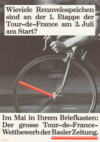 Wieviele Rennvelospeichen sind an der 1. Etappe der Tour-de-France am 3. Juli am Start? […] Basler Zeitung.