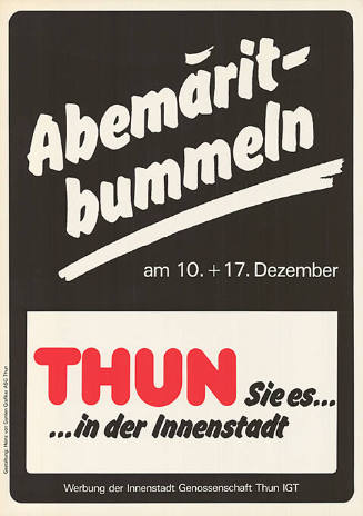 Abemäritbummeln, Thun Sie es... ...in der Innenstadt