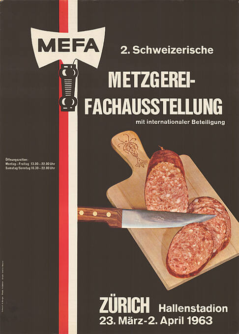 Mefa, 2. Schweizerische Metzgerei-Fachausstellung, Hallenstadion Zürich