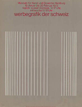 Werbegrafik der Schweiz, Museum für Kunst und Gewerbe, Hamburg