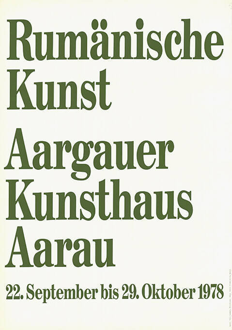 Rumänische Kunst, Aargauer Kunsthaus Aarau