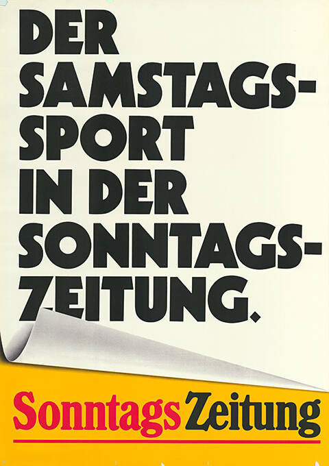 Der Samstagssport in der Sonntagszeitung. SonntagsZeitung